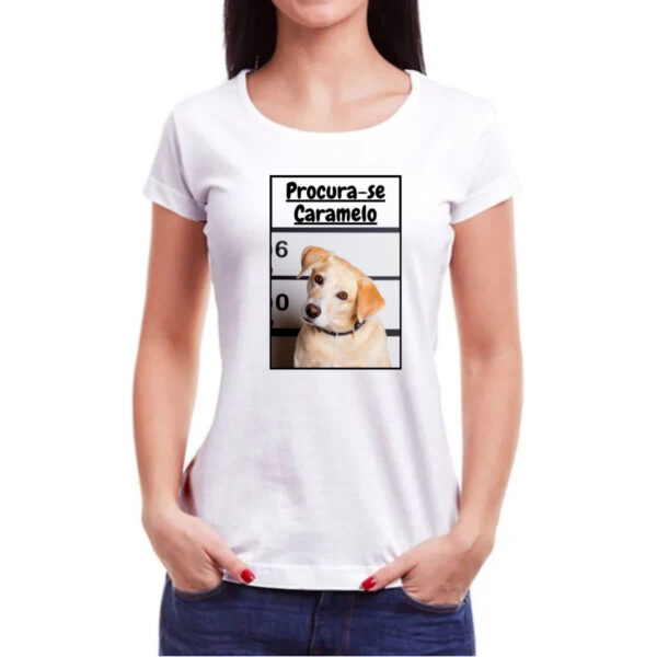 Camiseta Baby Look Procura-se um caramelo - Imagem 3