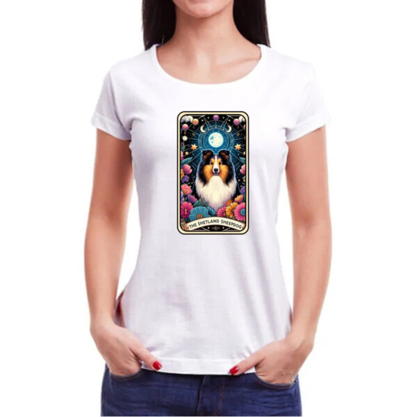 Camiseta Baby Look Taro cachorro Collie - Imagem 3