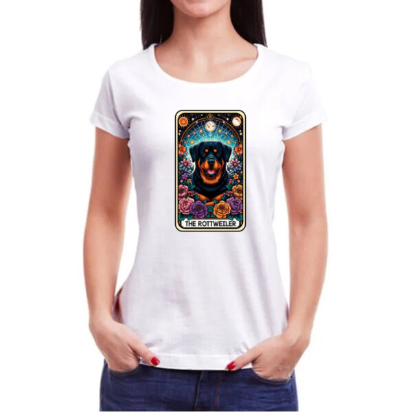 Camiseta Baby Look Taro cachorro Rottweiler - Imagem 3