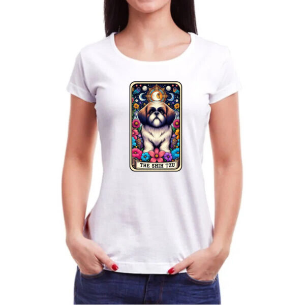 Camiseta Baby Look Taro cachorro Shih Tzu - Imagem 3