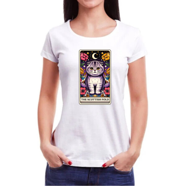 Camiseta Baby Look Taro Gato Scottish Fold - Imagem 3