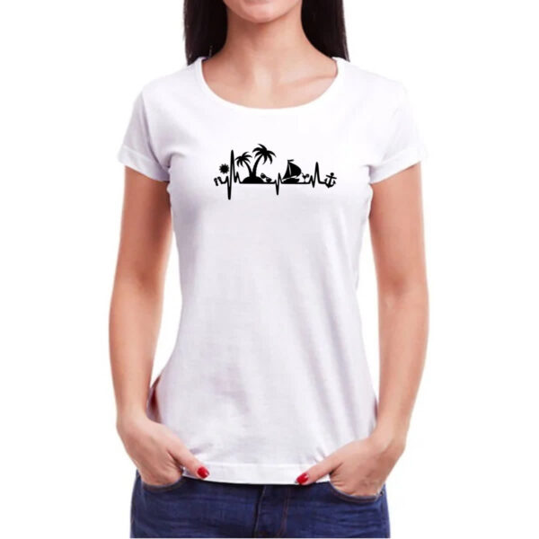 Camiseta Baby Look Surf Batimento Cardiaco - Imagem 3