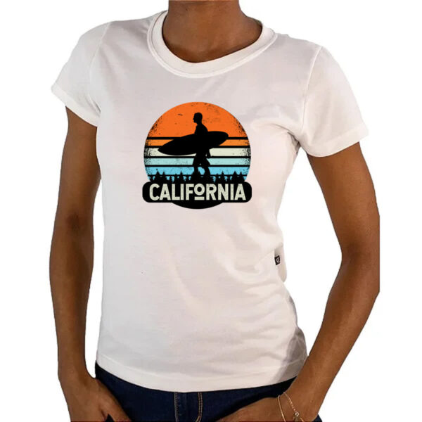 Camiseta Baby Look Surf California Sunset - Imagem 4