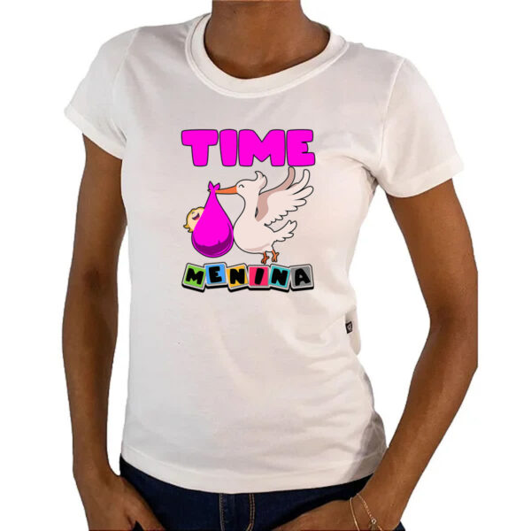 Camiseta Baby Look Cegonha Time Menina - Imagem 4