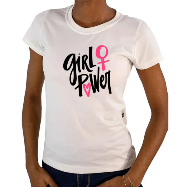 Camiseta Baby Look Empoderada Girl Power - Imagem 4