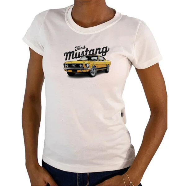 Camiseta Baby Look Ford Mustang Muscle Car - Imagem 4