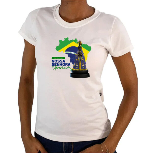 Camiseta Baby Look Devoto Nossa Sen Aparecida - Imagem 4