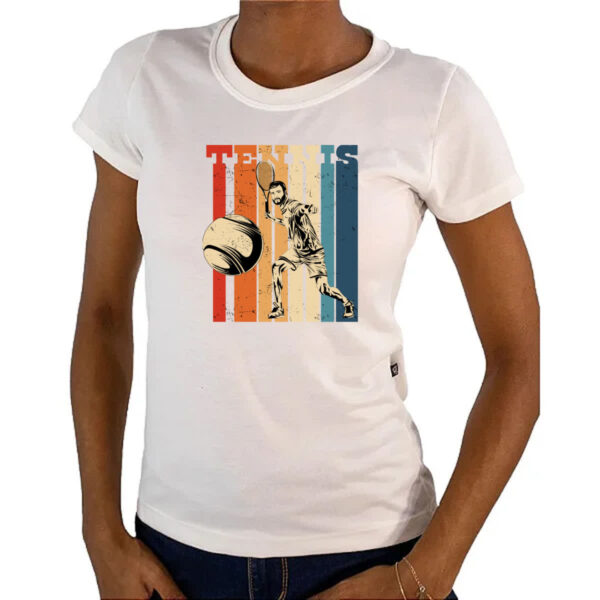Camiseta Baby Look Tennis retro vintage - Imagem 4