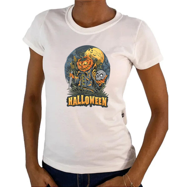 Camiseta Baby Look Halloween JackPot Milharal Faca - Imagem 4
