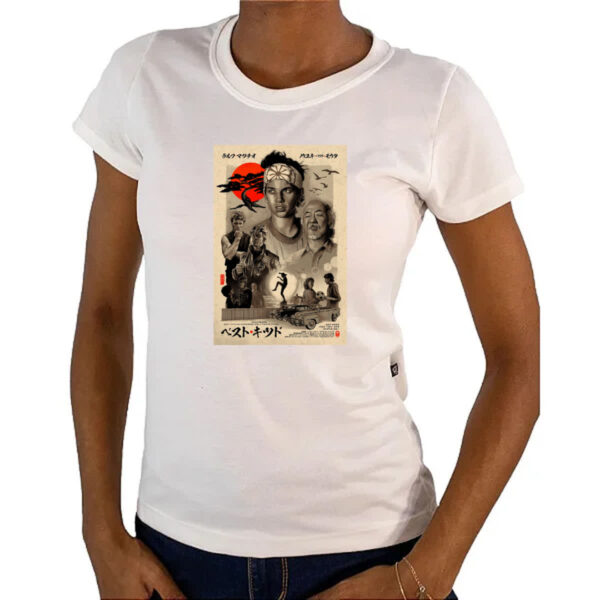Camiseta Baby Look The Karate Kid Poster Japao - Imagem 4