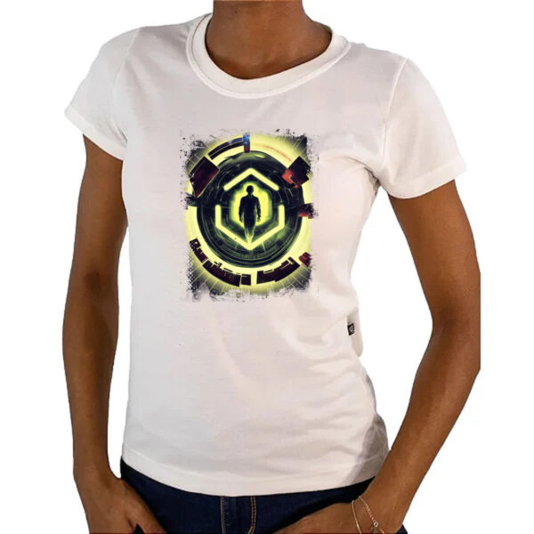 Camiseta Baby Look Tunel do tempo - Imagem 4