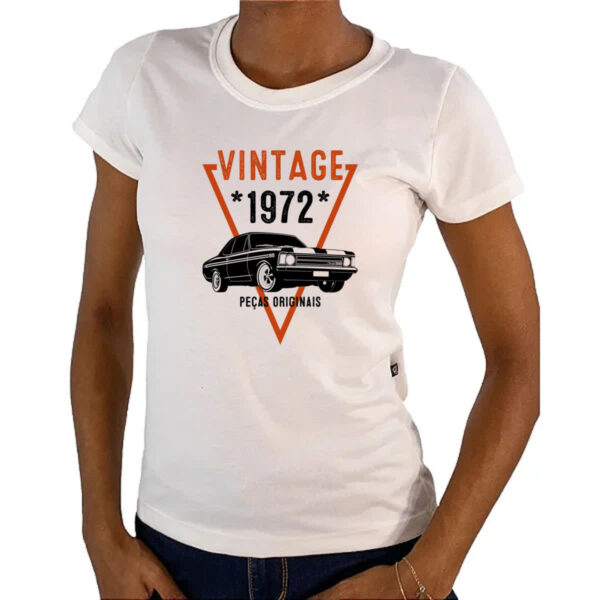 Camiseta Baby Look Vintage Pecas Originais 1972 - Imagem 4