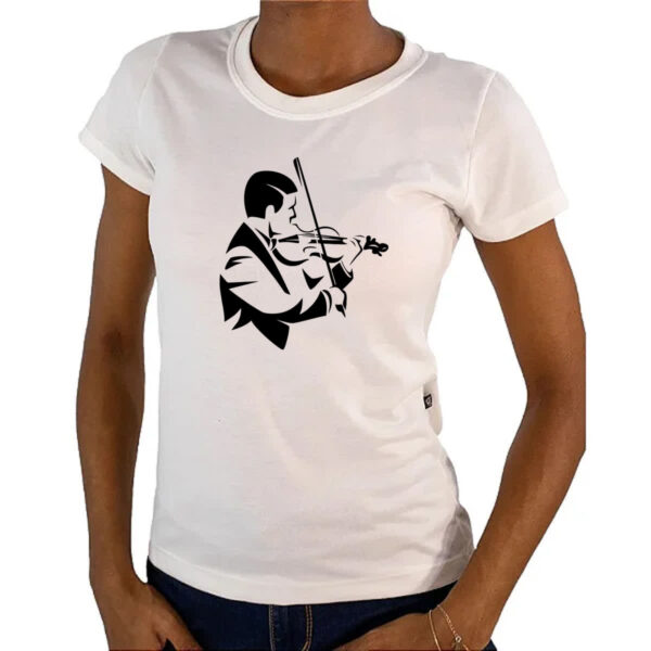 Camiseta Baby Look Violinista - Imagem 4