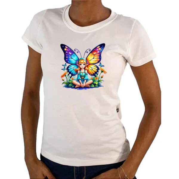 Camiseta Baby Look Borboleta elfo fofinha - Imagem 4