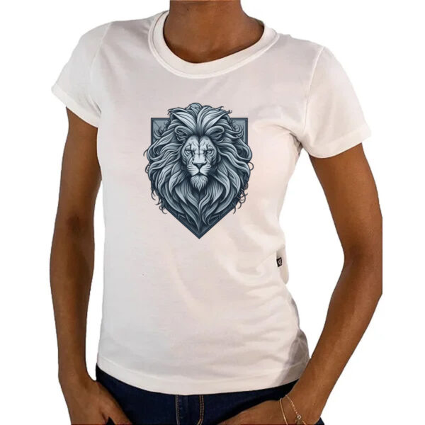 Camiseta Baby Look Brasao Leao de Juda - Imagem 4