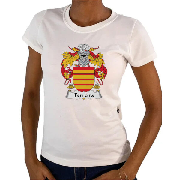 Camiseta Baby Look Brasao Familia Ferreira - Imagem 4