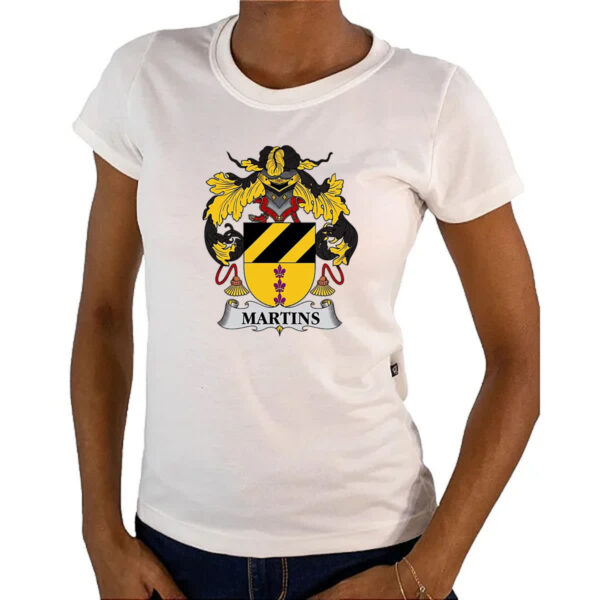 Camiseta Baby Look Brasao Familia Martins - Imagem 4