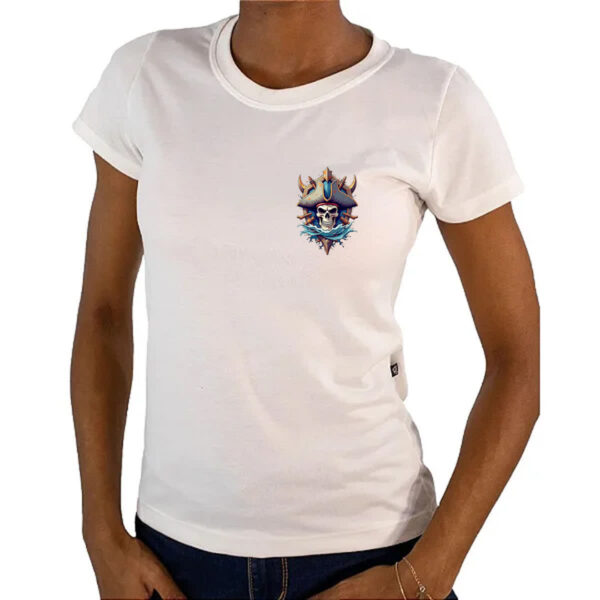 Camiseta Baby Look Brasao pirata 03 - Imagem 4