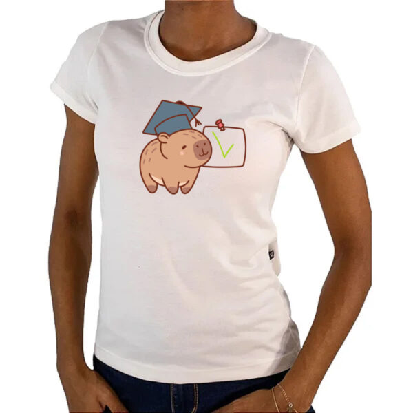 Camiseta Baby Look Capivara Formando - Imagem 4