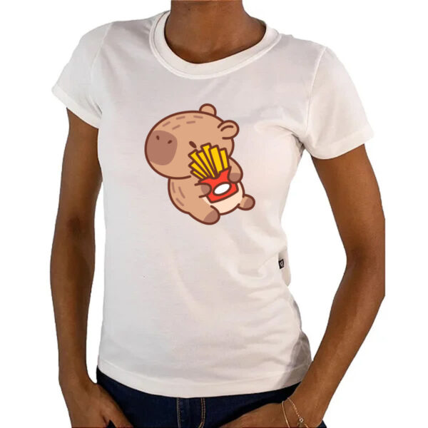 Camiseta Baby Look Capivara Fritas - Imagem 4