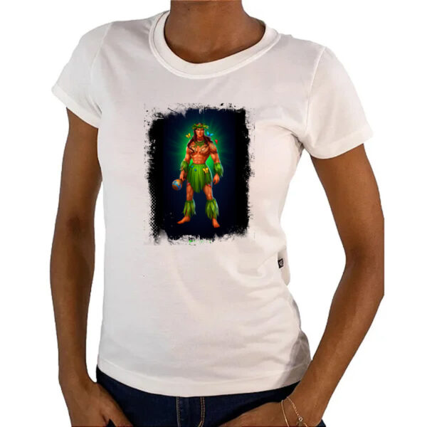 Camiseta Baby Look Empires and Puzzles heroi Tarlak traje - Imagem 4
