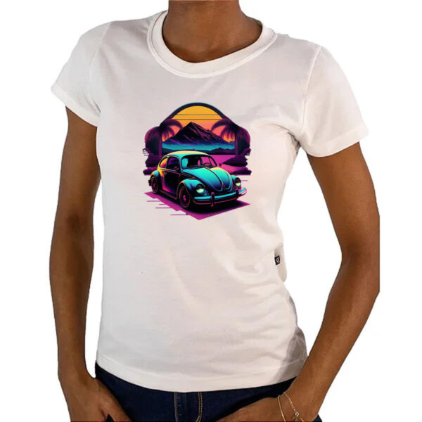 Camiseta Baby Look Fusca Sunset Art - Imagem 4
