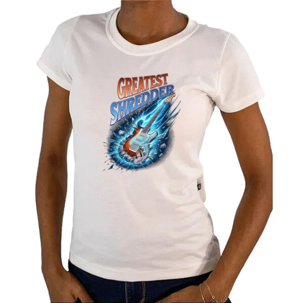 Camiseta Baby Look Guitarra Greatest Shredder - Imagem 4
