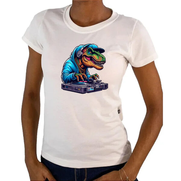 Camiseta Baby Look T-Rex DJ - Imagem 4