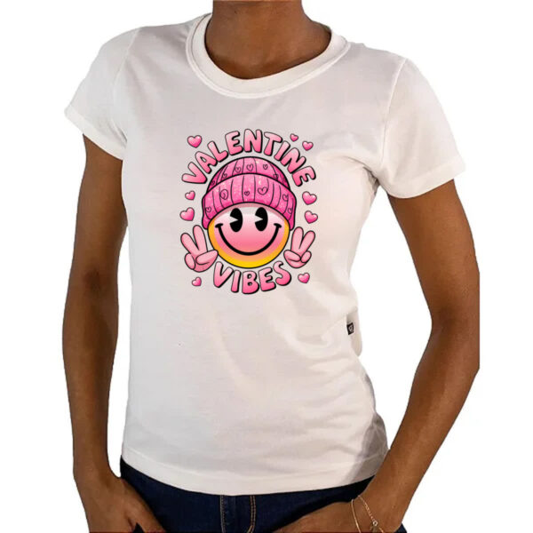 Camiseta Baby Look Valentine vibes - Imagem 4