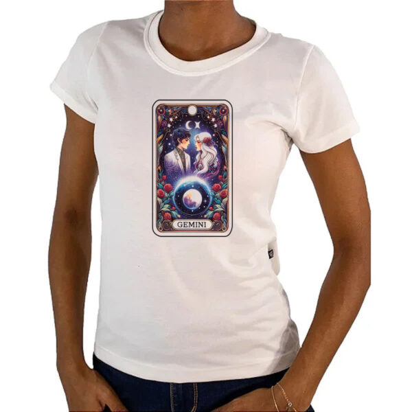 Camiseta Baby Look Signo Carta Taro Gemeos - Imagem 4