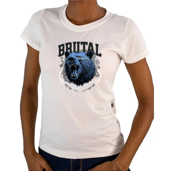Camiseta Baby Look Urso Brutal - Imagem 4