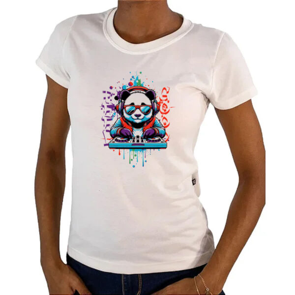 Camiseta Baby Look Urso DJ - Imagem 4