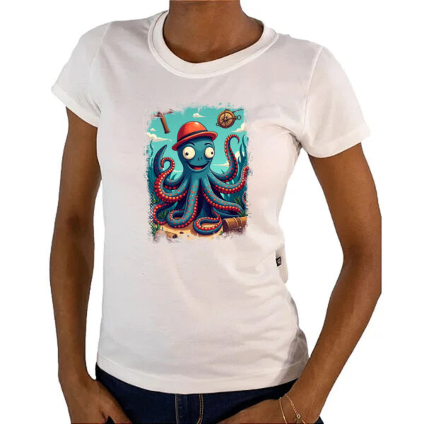 Camiseta Baby Look Polvo maluco - Imagem 4