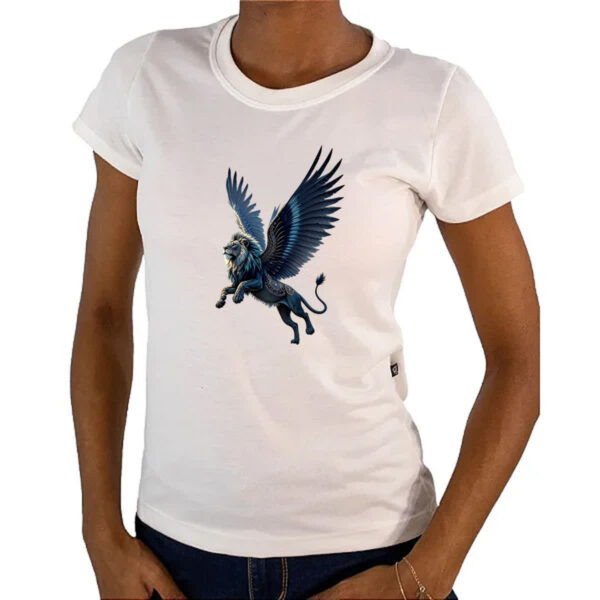 Camiseta Baby Look Leao alado - Imagem 4
