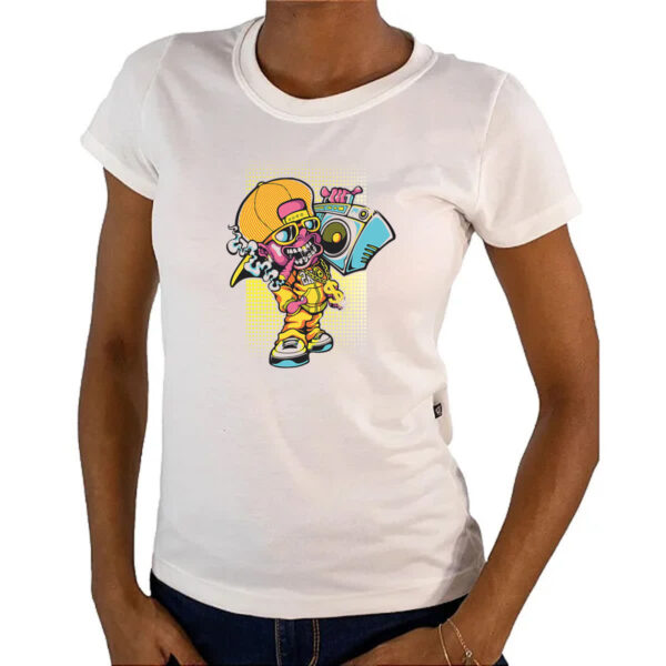 Camiseta Baby Look Zombie sound - Imagem 4