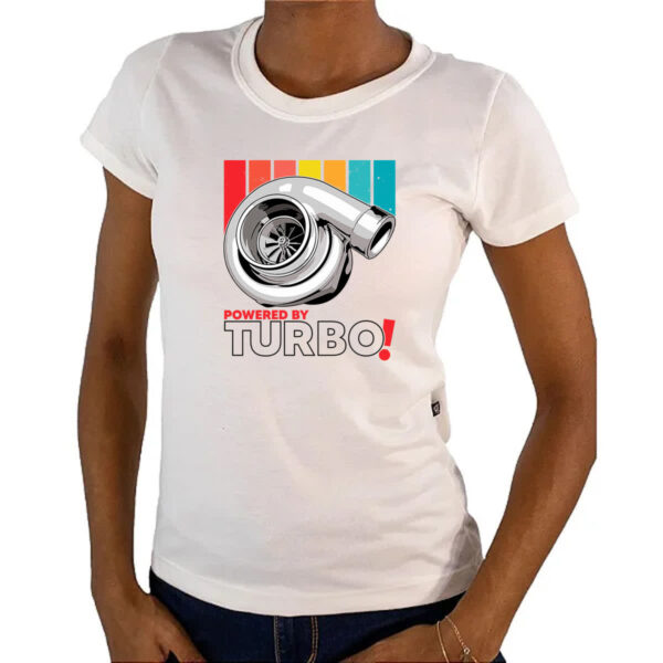 Camiseta Baby Look Turbo powered - Imagem 4