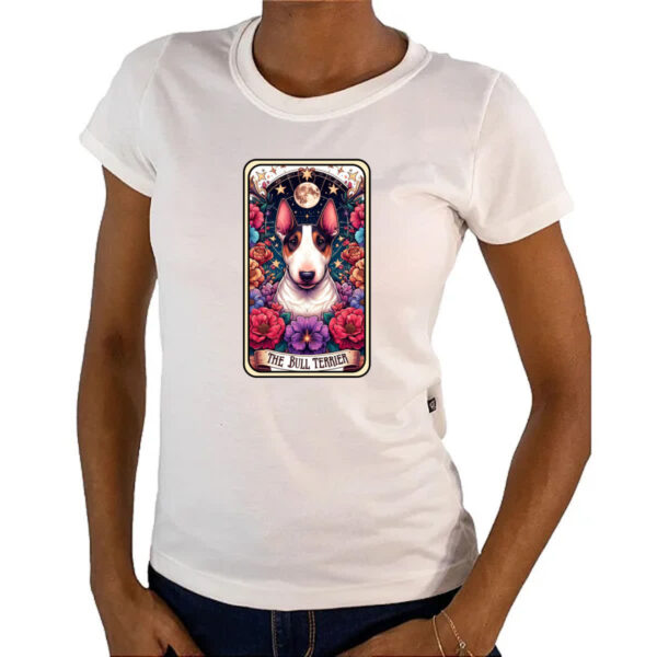 Camiseta Baby Look Taro cachorro Bull Terrier - Imagem 4