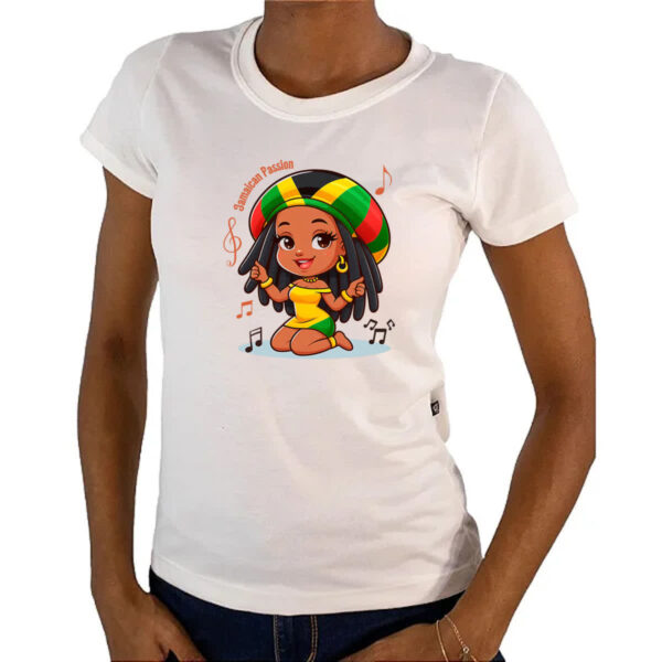 Camiseta Baby Look Jamaixa Paixao Reggae - Imagem 4