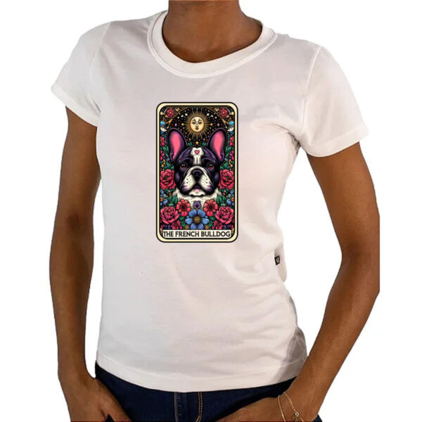 Camiseta Baby Look Taro cachorro Bulldog Frances - Imagem 4