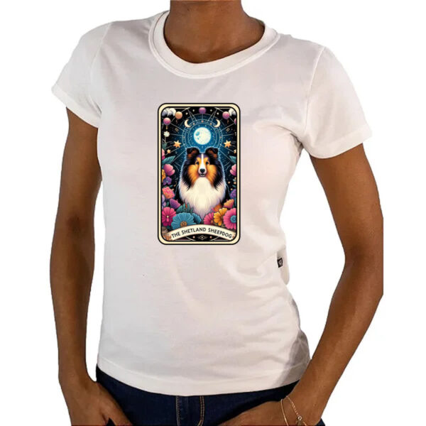 Camiseta Baby Look Taro cachorro Collie - Imagem 4