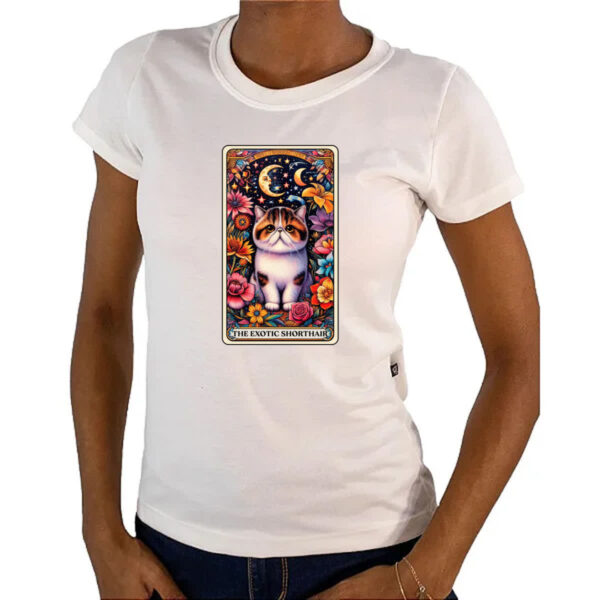 Camiseta Baby Look Taro gato Exotico Shorthair - Imagem 4