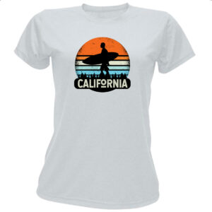 Camiseta Baby Look Surf California Sunset
