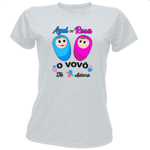 Camiseta Baby Look Cha Revelacao o Vovo te adora