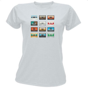 Camiseta Baby Look Tapes Fitas K7 Vintage