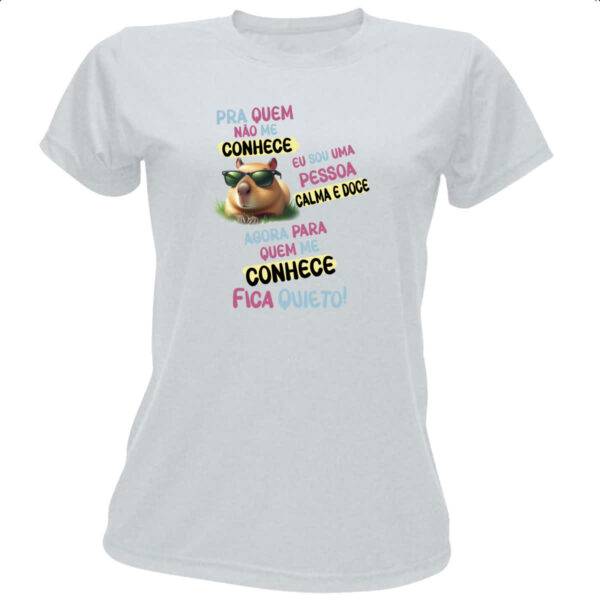 Camiseta Baby Look Capivara me conhece