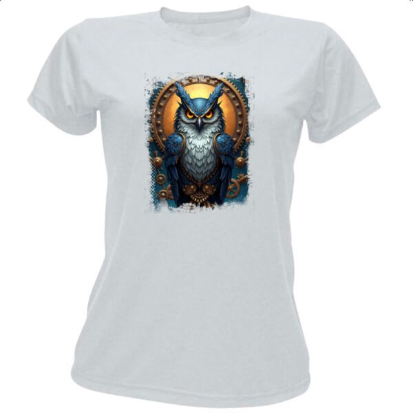 Camiseta Baby Look Coruja Steampunk Style