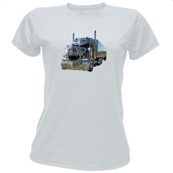 Camiseta Baby Look Caminhao monstro