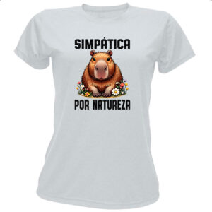 Camiseta Baby Look Capivara Simpatica por Natureza