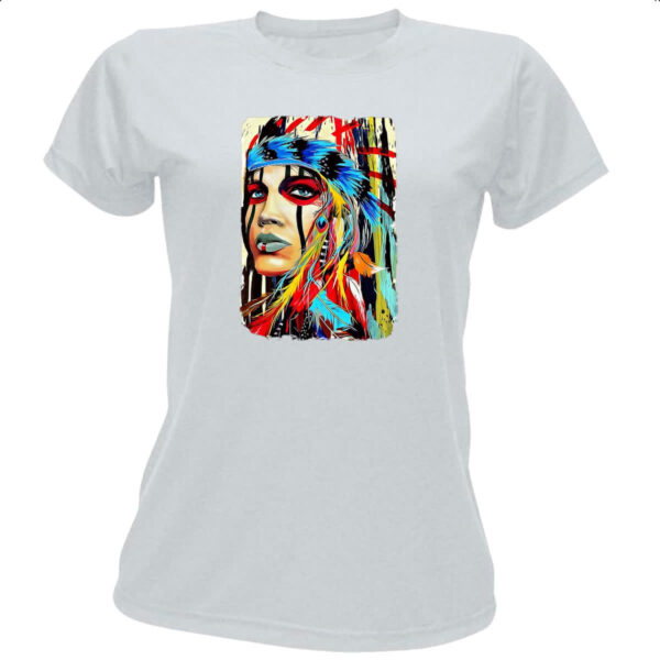 Camiseta Baby Look India Americada Print Color