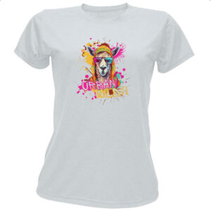 Camiseta Baby Look Kanguru Urban Wild Watercolor